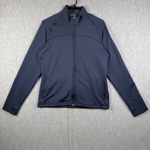 Swannies Jacket Womens Size Large Blue Full Zip Pocket Golf Performance Athletic